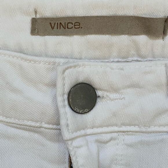 Vince Calgary Skinny Ankle Zip Soft Stretch Denim Jeans White US 28 - Picture 3 of 10